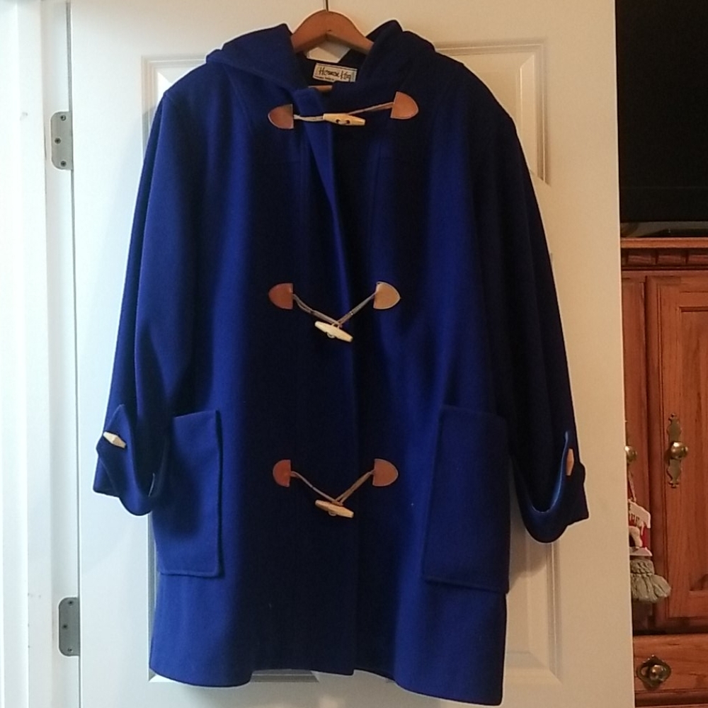 Herman Kay blue wool coat